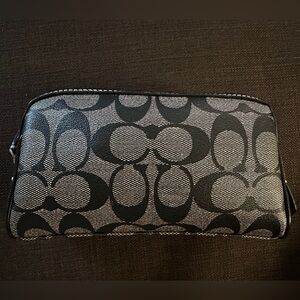 Coach Black and Gray Cosmetic Bag